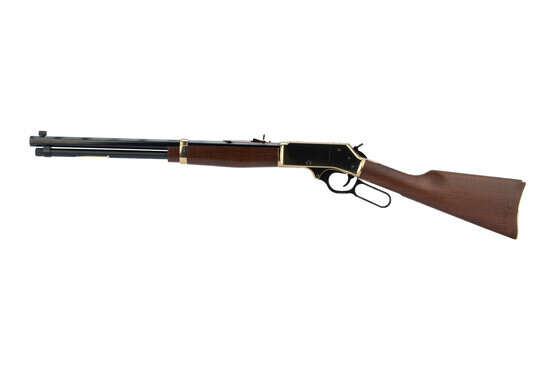 Henry 3030 rifle features a wood stock